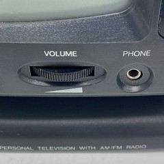 GPX 1993 Mini TV Black & White Television AM/FM Radio w/ Power Cord – Works