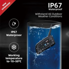 EJEAS V6 Pro Bluetooth Communication Systems Headset with 1200m Waterproof/No…