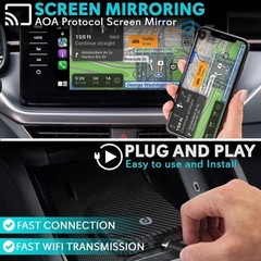 Pyle Wireless Carplay & Android System iA Box-4GB RAM 64GB ROM (Black Pattern)