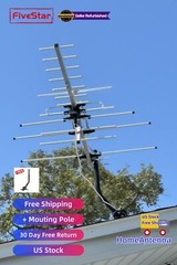 Super Strong Yagi Outdoor TV Antenna 200 Mile Reception Attic Roof