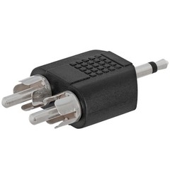 3.5mm to 2 RCA Adapter Stereo 3.5mm Adapter Mono AUX to RCA Converter Splitter