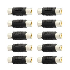 10PCS AV RCA Audio Video Female to Female Jack Coupler Adapter Connector