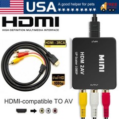 HDMI To RCA AV Adapter Converter Cable CVBS 3RCA 1080P Composite Video Audio
