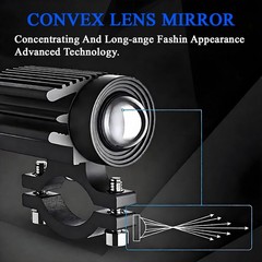 2x LED Motorcycle Spot Lights Auxiliary Headlight Driving Fog Lamp Yellow White