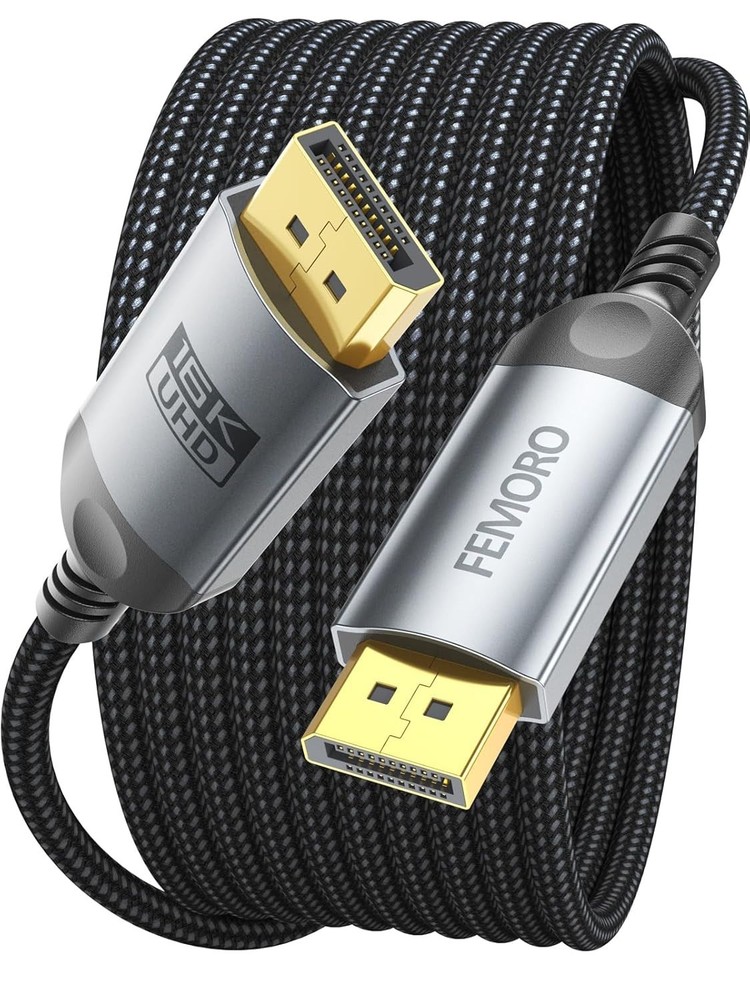 Display Port Cable 10 ft, DisplayPort 2.1 16K@60Hz 8K@120Hz 4K@240Hz 2K@360Hz…