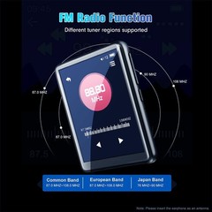 Bluetooth 5.0 MP4/MP3 Player HiFi Lossless Sound FM Radio Music Voice Recorder