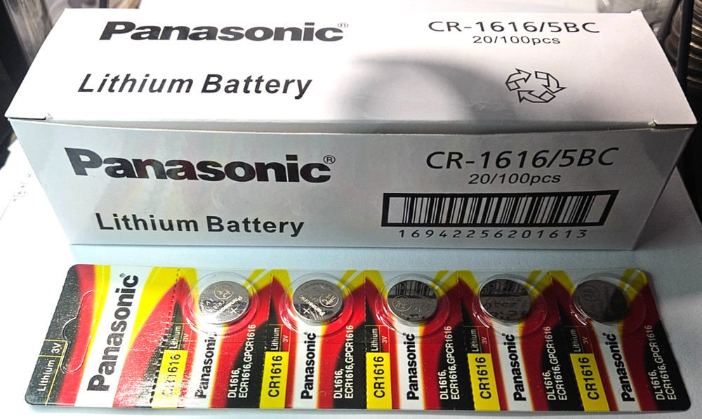CR1616 PANASONIC 100PK 3V LITHIUM DL1616 ECR1616 (GREAT EXP12/36) FREE SHIP&TRAK