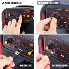 1000W Portable Wireless bluetooth Speaker Super Bass Stereo Radio FM TF AUX USB