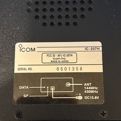 ICOM IC-207H Dual Band VHF/UHF Mobile Transceiver 2 M /70cm Ham Radio Works Good