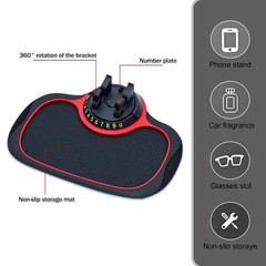 Pack-1 Car Dashboard Phone Holder Anti-Skid Mat, 7.48″ x 9.45″ PVC Flexible A…