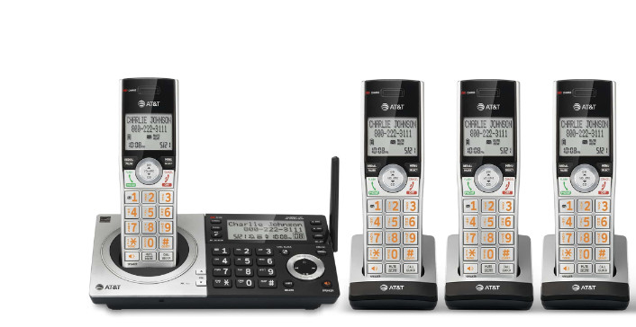 AT&T CL83507 DECT 6.0 4 Handset Cordless Phone System Answering Machine