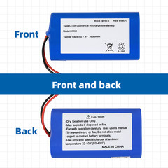 2-Pack 7.4V 2600Mah Rechargeable Battery Li-ion Batteries Pack with XH2.54-2P