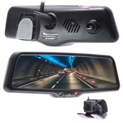 Rear View Mirror with 10″ LCD Screen & 1080p Dash Cam + 1080p Backup Camera