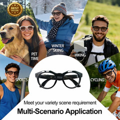 AI Smart Glasses 4K POV Camera Video Recording Bluetooth Audio Translation Lens