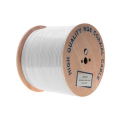 RG6 Cable COAXIAL 500ft 1000ft Bulk Coax DUAL / QUAD Outdoor 18AWG – BLACK WHITE