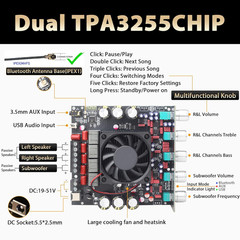 DAJUNGUO S600X 2.1 Channel Amplifier Board 300W+300W+600W Power Output,Tpa3255 C
