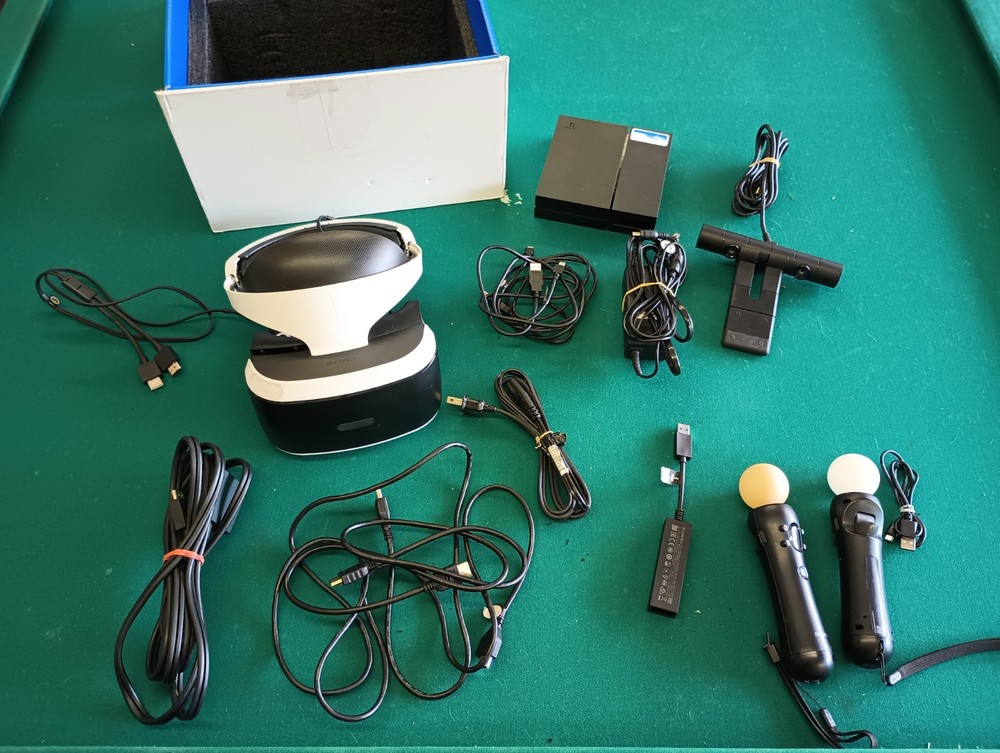 Sony PlayStation VR CUH-ZVR2 Bundle Camera + 2 Move Controllers + Games TESTED
