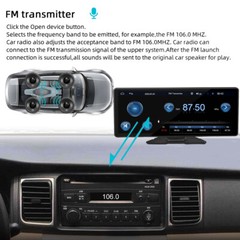 10.26″ Portable Car Stereo HD Wireless Carplay Android Auto +CAM Touch Screen FM