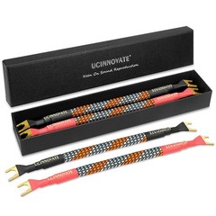 4 x HiFi OFC Speaker Jumper Cable with Spade, 21cm Speaker Cable Bridge Bi-Wi