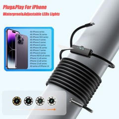 Endoscope Snake Cam Inspection Camera iOS iPhone 14/13/12/11 Android Underwater