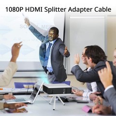 1080P HDMI Port Male to Female 1 Input 2 Output Splitter Cable Adapter 2PCS