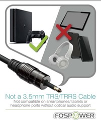FosPower 10 FT Toslink to Mini SPDIF Fiber Optic Digital Optical Audio Cable