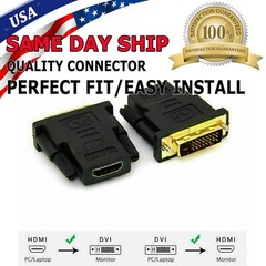 DVI-D Male 24+1 pin to HDMI Female 19-pin HD HDTV PC Monitor Display Adapter #13