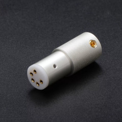24k Gold Plated 5Pin DIN Female Connector Turntable Recorder Tonearm Cable Plug
