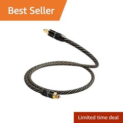 YYTCG HiFi Optical Audio Cable 1m/3.28ft POF Gold-Plated Nylon Braid