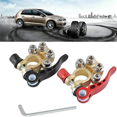 2PCS 4 Way Car Battery Terminal Clamp Connectors Quick Release Disconnect Tool