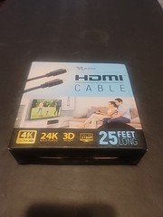 Voltix 25ft. 24k Gold Plated High Speed 4K Theater HDMI Cable 3 D Ready.