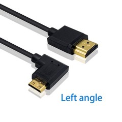 Ultra-Thin Short 90 Degree HDMI to Mini HDMI Cable 6inch/15cm, Left Angled Mi…