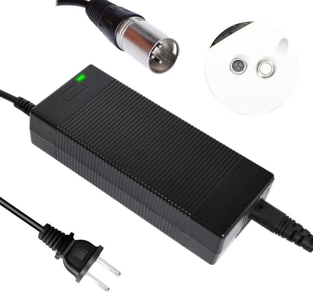 UL Certified 54.6V Fast Charger with XLR Plug – 13S 48V Lithium Battery Charger