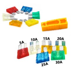 7X Car Blade Fuse Assortment Assorted Auto Truck Automotive 5/10/15/20/25/30A