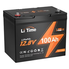 LiTime 12V 100Ah 200/300Ah 460Ah 560Ah LiFePO4 Lithium Battery for RV Solar Lot