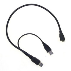 50cm USB 3.0 Y Power Data Cable Cord Lead for Seagate External Hard Drive Disk