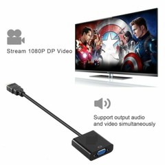 Display Port DP to VGA Adapter Cable cord 1080P for laptop desktop Game Monitor