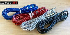 2 Pack Aux Cord 3.5mm Male to Male Auxiliary Audio Cable For Car Headphone Phone