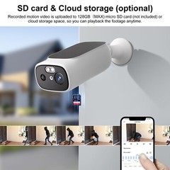 100% Wire-Free Solar Battery Security Camera 2K Wireless Outdoor camera