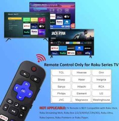 2pack Remote Control Replacement for All Roku TV TCL/Hisense/Onn Roku