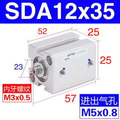 1pcs AirTAC SDA12X5/10/15/20/25/30/35/40/45/50 Stroke 5~50mm Cylinder