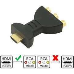 HDMI Male to 3 RCA Female Composite AV Video Audio Adapter Converter for TV PC
