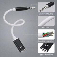 Viliqiou USB C Female to 3.5mm Male, USB C Female to Aux Male Audio Adapter C…