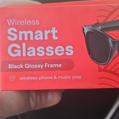 weariQ Wireless Smart Glasses Black Glossy Frame SS-SHINYBC1 Bluetooth USB-C
