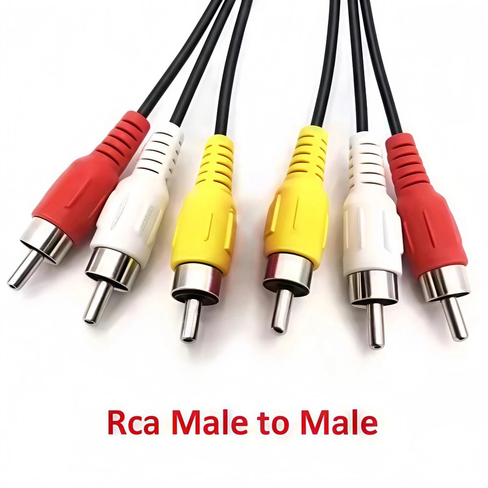 3 RCA to 3 RCA Male to Male Composite AV Cable for TV DVD Home Theater- 1m