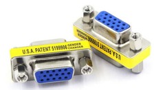 2 Pack VGA Female to Female Coupler SVGA Adapter 15-Pin Connector