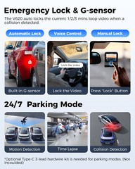 4K+1080P Dash Cam Front and Rear WiFi 6 GPS APP ADAS Camera Night Vision 64GB TF