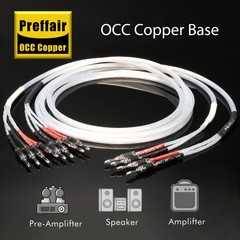 Preffair Professional Grade OCC Copper 25AWG Banana Cable 8mmOD Silent Operation