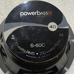 PowerBass S-60C 6.5in Car / vehicle Speakers Pair 4 Ohm 70W RMS 210w peak audio