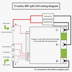 2x 48V-13S-35A Li-ion Battery BMS PCB PCM E-bike Ebicycle Balance Circuit Boards